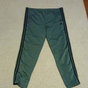 adidas Men's Olive Joggers with Black Accents Size L
